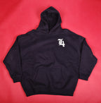 L4 Navy Blue Oversized Fleece Hoodie