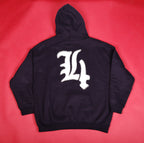 L4 Navy Blue Oversized Fleece Hoodie