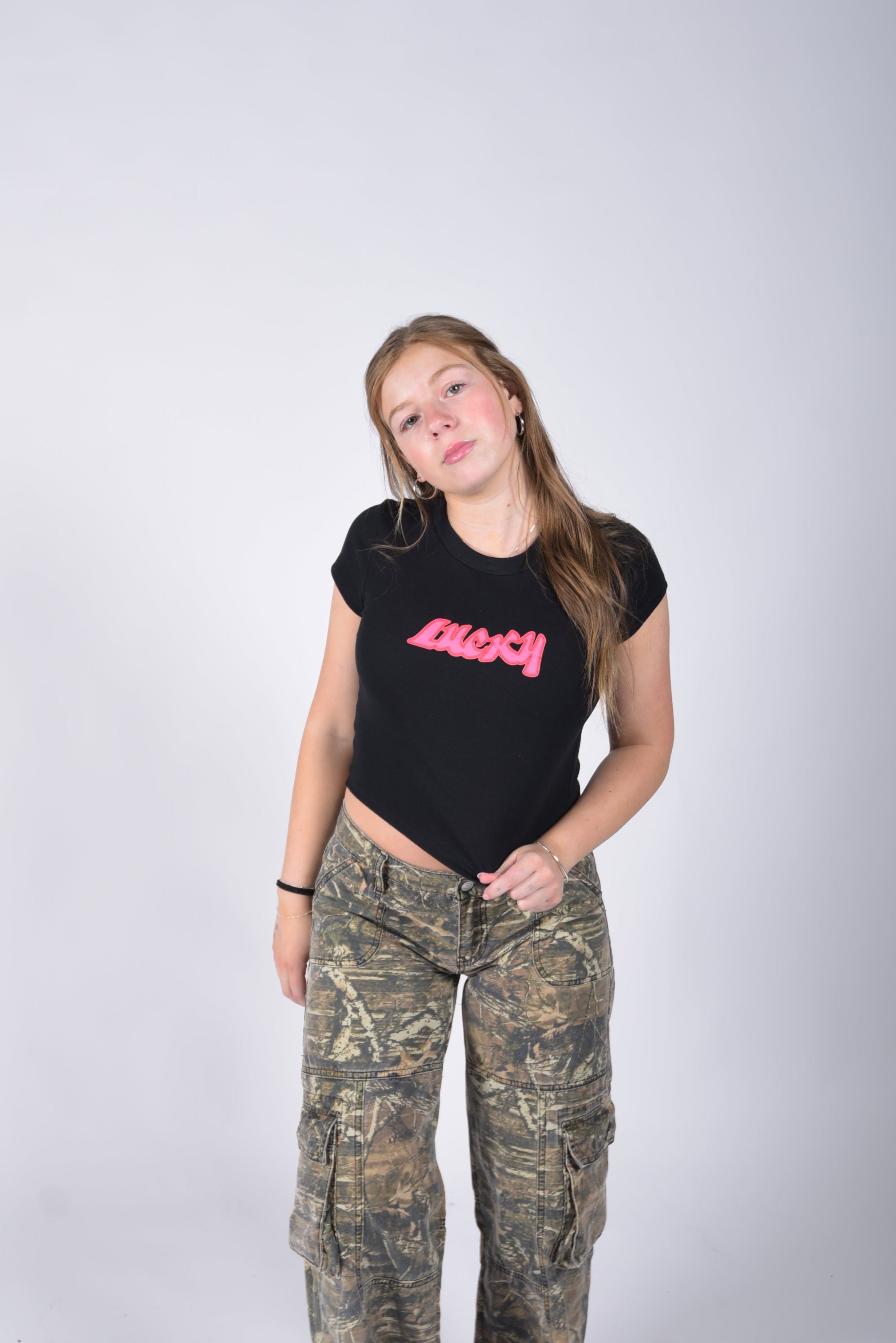 The Lucky Stitched Baby Tee